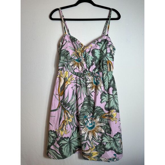 J Crew Printed poplin Cami Tropical Mini Dress Size Medium NWT - Picture 4 of 6